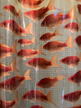 Vintage Goldfish Shower Curtain WaterDrape Clear Go Fish! Y2K NWT